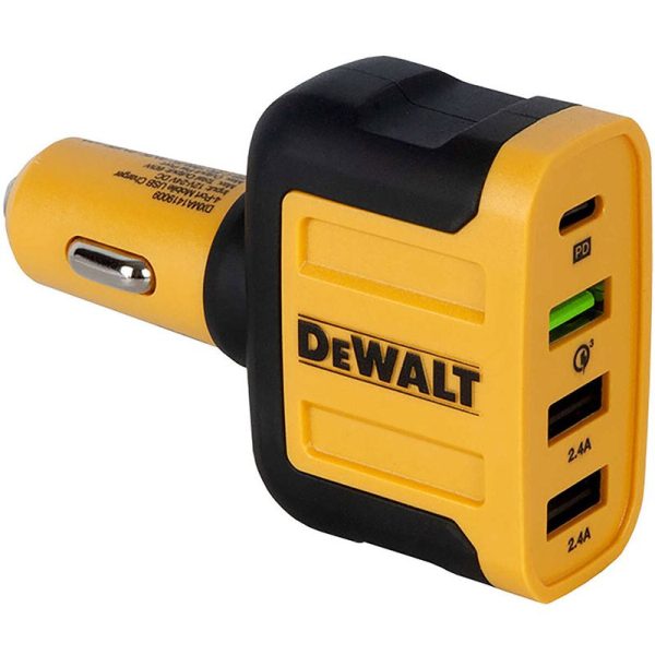 DeWalt 4ポート付車用携帯電話充電器