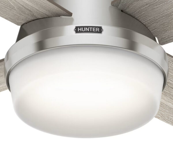 薄型44インチ(20cm)のHunter シーリングファン ブラッシュニッケル