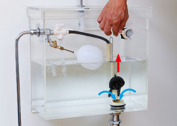 水洗トイレ　水が止まらないときの修理方法