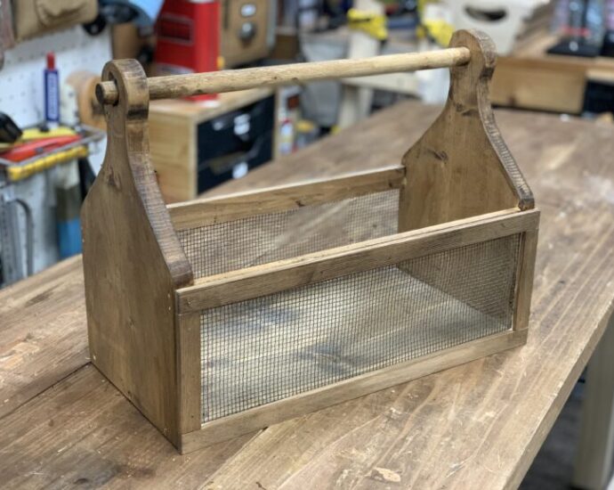 中が見える　ネット付きキャリーボックス作り　DIY教室
