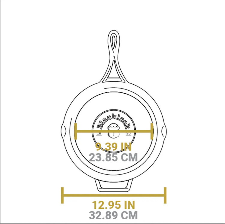 シーズニング済み Lodge Blacklock 鋳鉄製フライパン