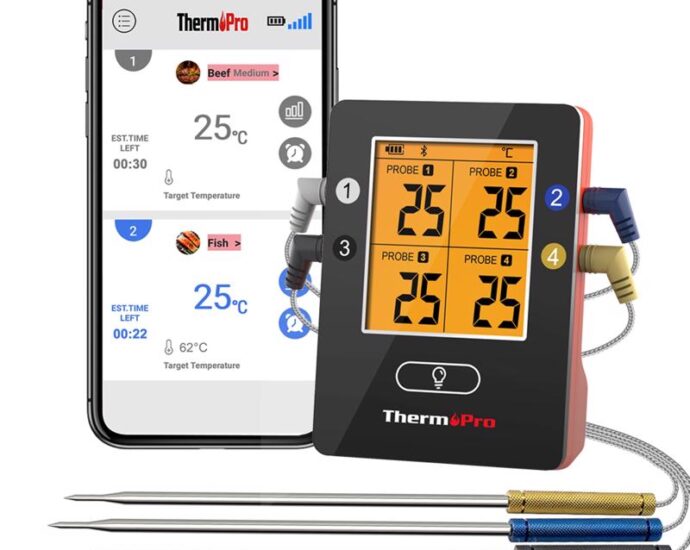 ThermoPro TP25W 液晶表示式Bluetooth対応 グリル＆肉用温度計
