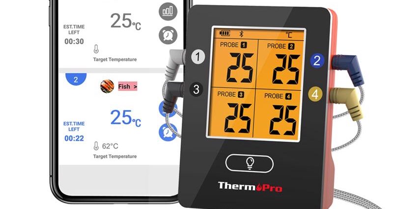 ThermoPro TP25W 液晶表示式Bluetooth対応 グリル＆肉用温度計