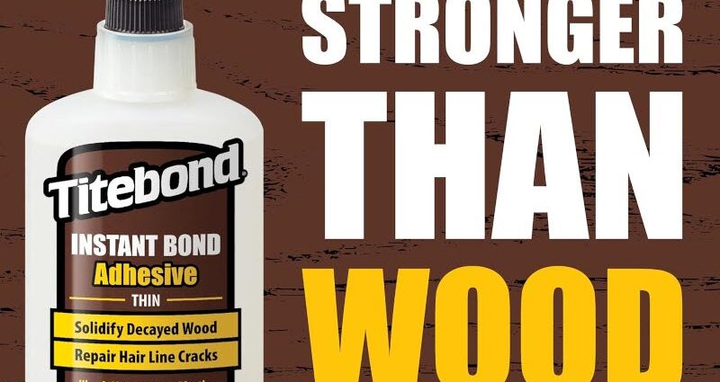 2液混合接着システム Titebond Instant Bond 半透明木材接着剤