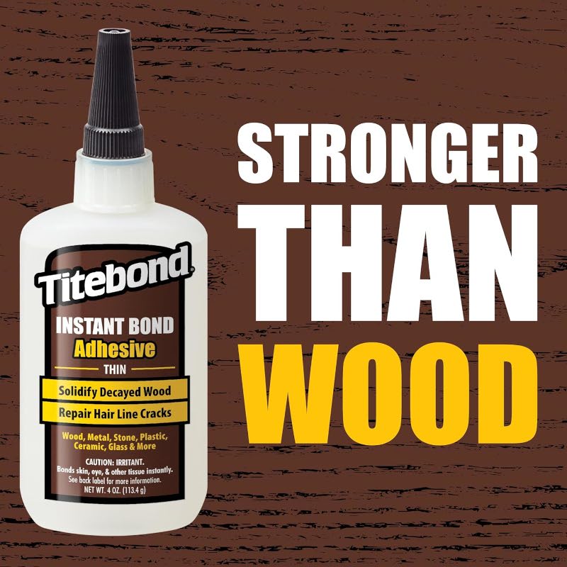 2液混合接着システム Titebond Instant Bond 半透明木材接着剤