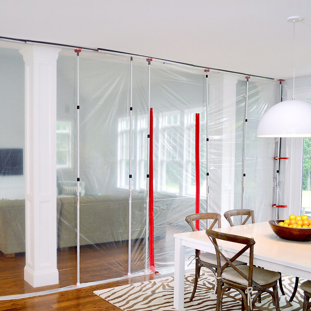 養生が簡単！　ZIPWALL SLPポール 3.6M 2本入り