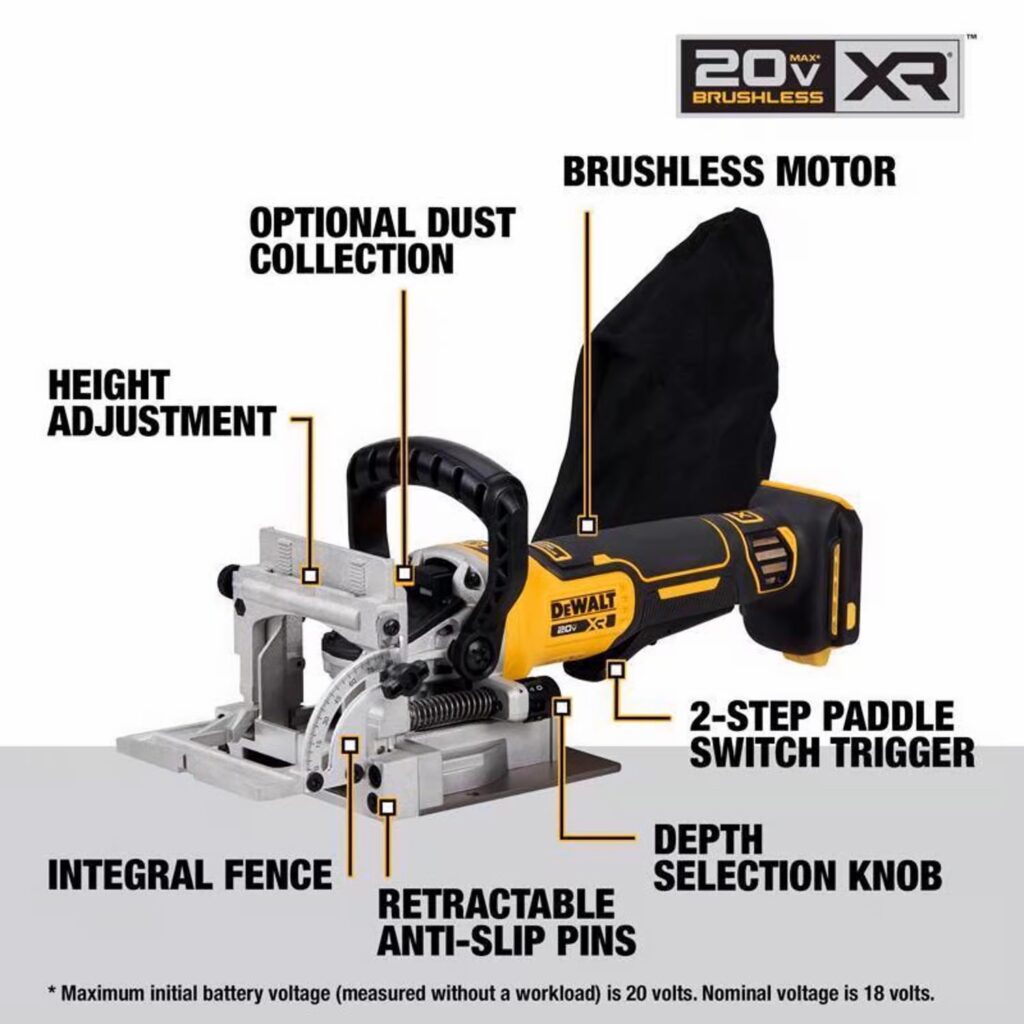 板継ぎに DeWalt 20V MAX XR コードレス ビスケットジョイナー