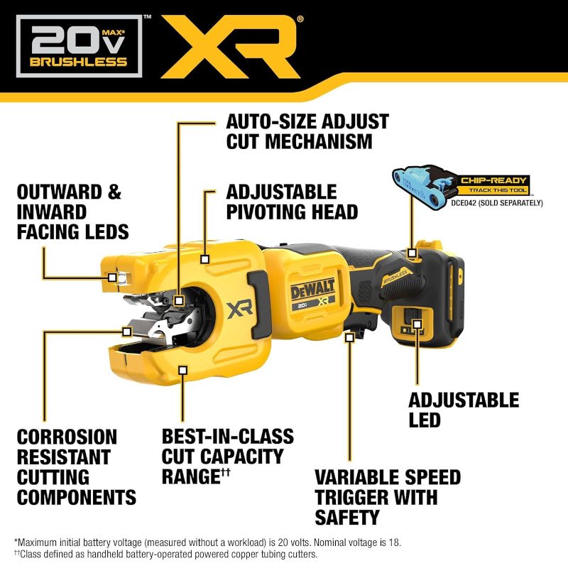 DeWalt 4インチ 銅管カッター(DCE154B)