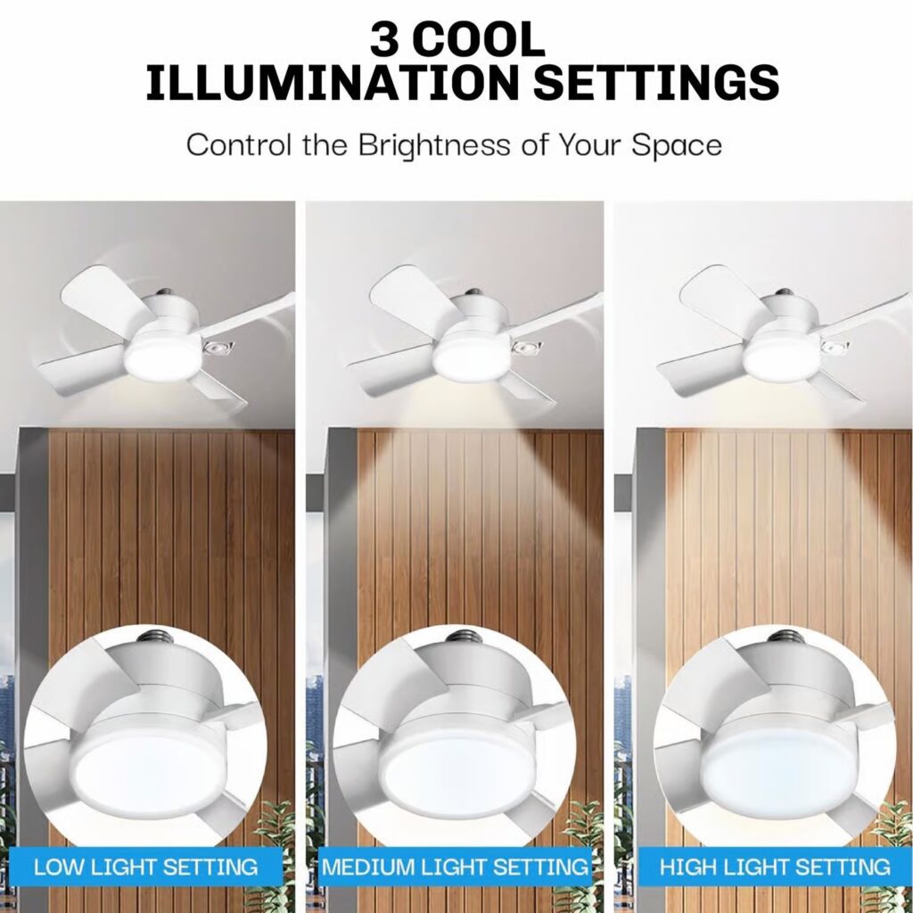 電球交換タイプ Bell & Howell ソケットファンライト(8563)