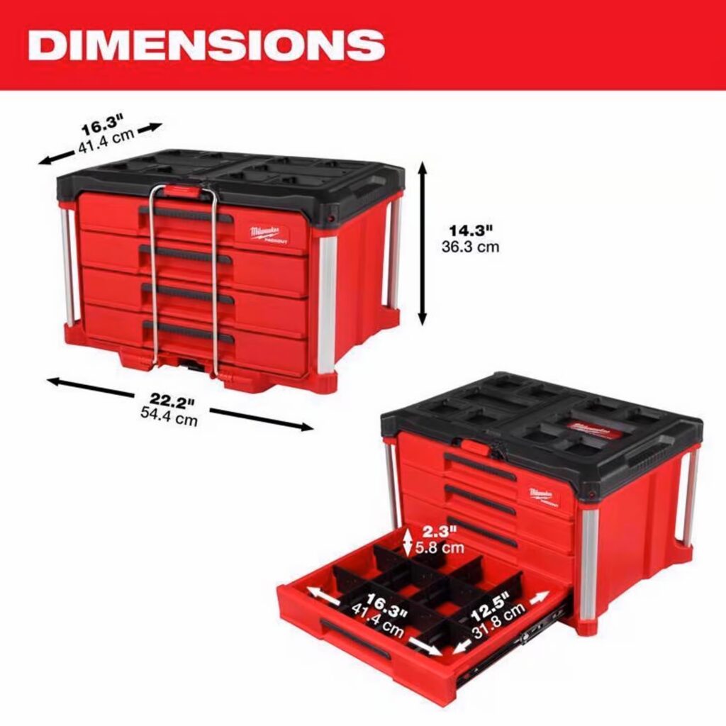 Milwaukee Packout 4-Drawer Tool Box(48-22-8444)