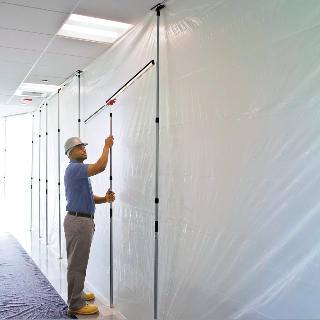 養生が簡単！　ZIPWALL SLPポール 3.6M 2本入り