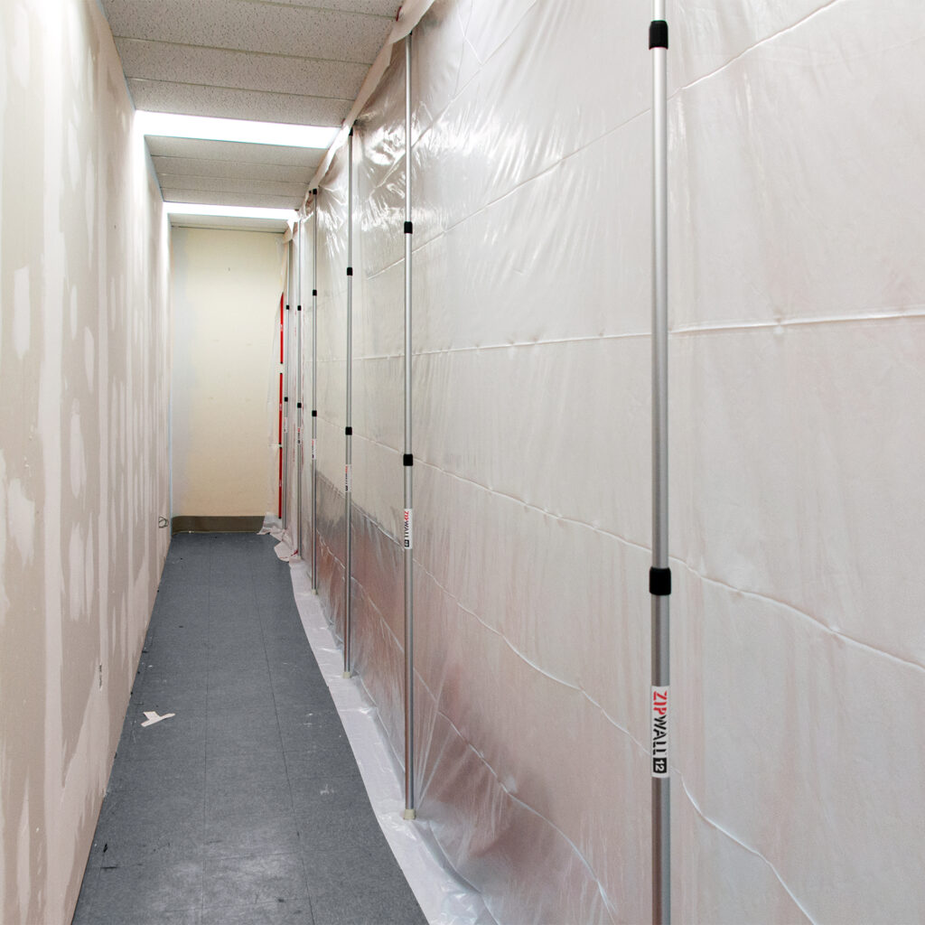 養生が簡単！　ZIPWALL SLPポール 3.6M 2本入り