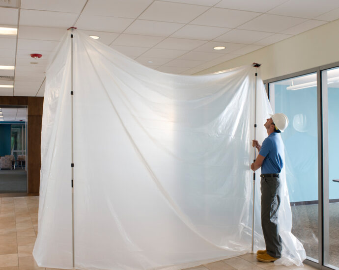 養生が簡単！　ZIPWALL SLPポール 3.6M 2本入り