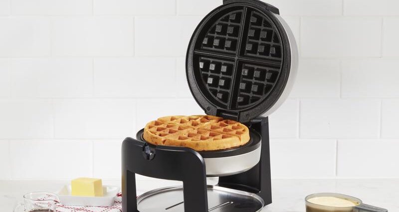 ふわふわベルギーワッフル Cuisinart 回転式ワッフルメーカー