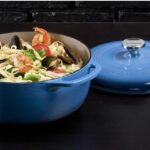 ホーロー製エナメル仕上 Lodge 鋳鉄製ダッチオーブン ブルー