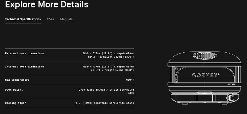 Gozney Arc XL 屋外用ピザオーブン (GAPOBUS1624)