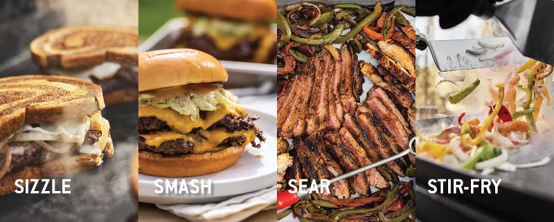 薄くカリっとしたハンバーガー Weber バーガープレス (3400846)