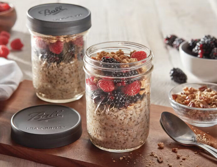 Ball ジャー用保存蓋 ワイドマウス ブラック 6個入