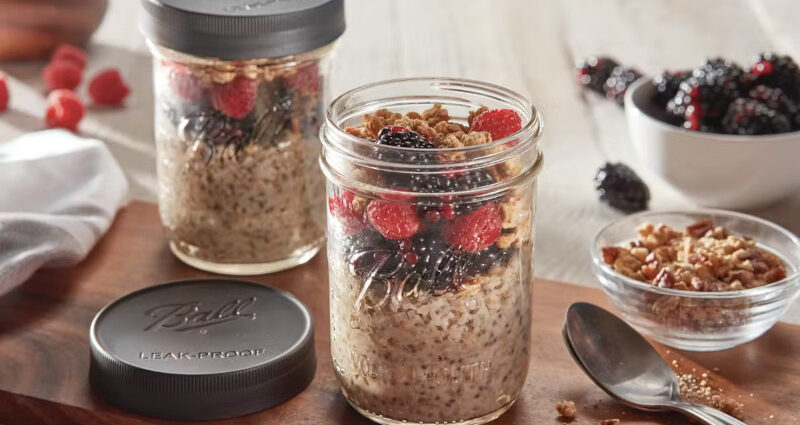 Ball ジャー用保存蓋 ワイドマウス ブラック 6個入