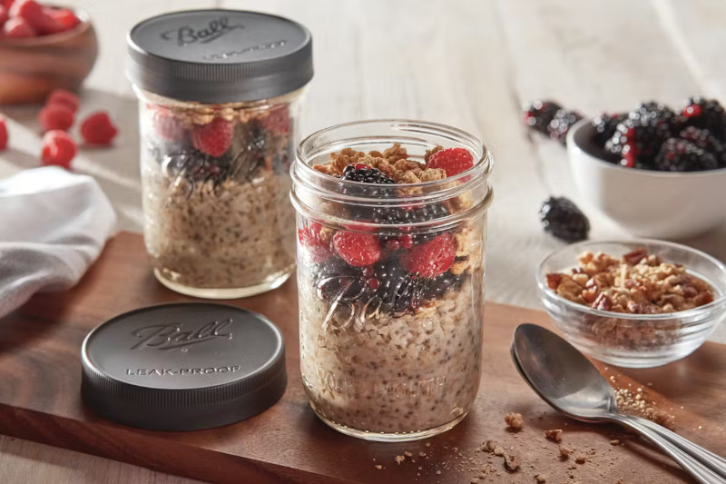 Ball ジャー用保存蓋 ワイドマウス ブラック 6個入