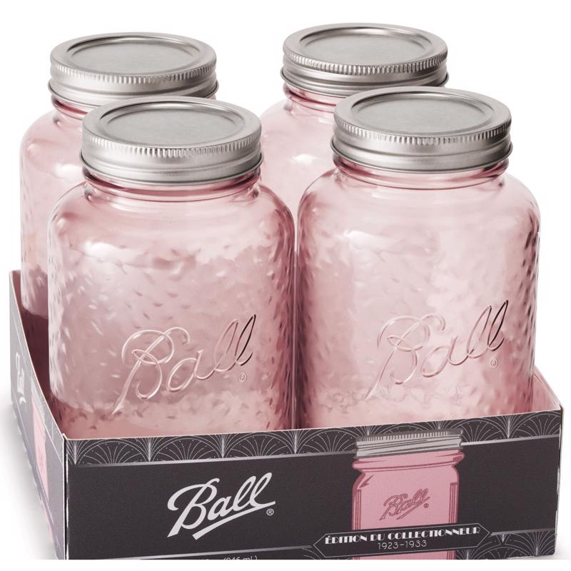 Ball キャニングジャー レギュラーマウス ローズ 4個入