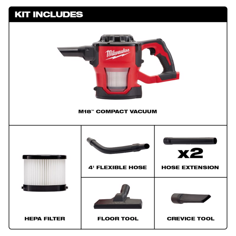 Milwaukee M18 バッグレスコンパクト掃除機(0882-20 )