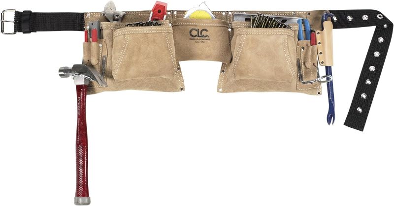 CLC 12ポケット付革製ワークエプロン (527X)