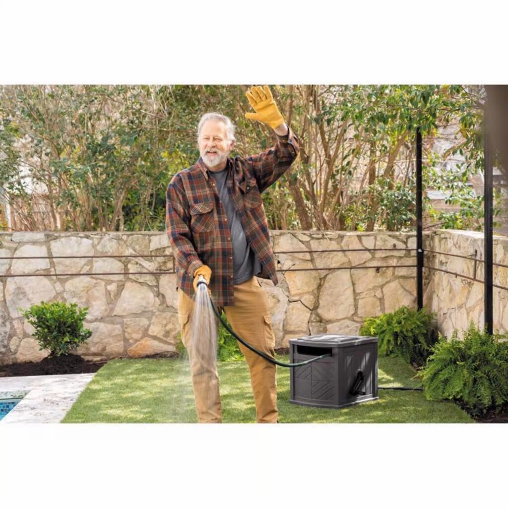 Suncast フリースタンディング 収納式ホースリール( CPLPDH150P)