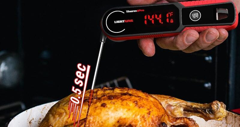 ThermoPro 折り畳み探査針式温度計 (TP622W)