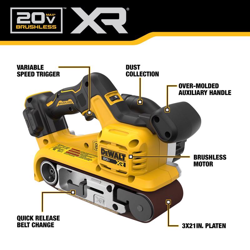DeWalt XR 20V MAX ベルトサンダー 本体のみ (DCW220B)