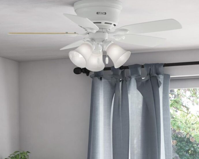 Hunter シーリングファン ホワイト 42インチ (51059)