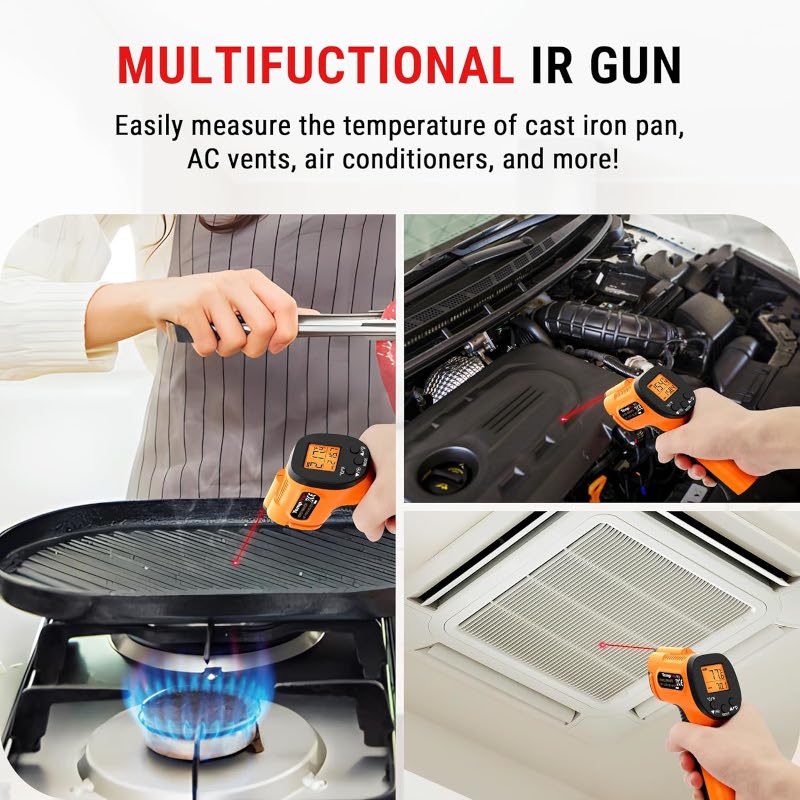 ThermoPro デジタル式赤外線温度計 (TP30W)