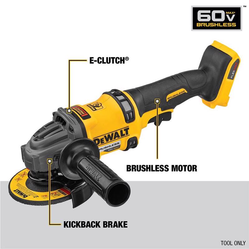 DEWALT 60V MAX ブレーキ付アングルグラインダー 本体のみ (DCG418B)