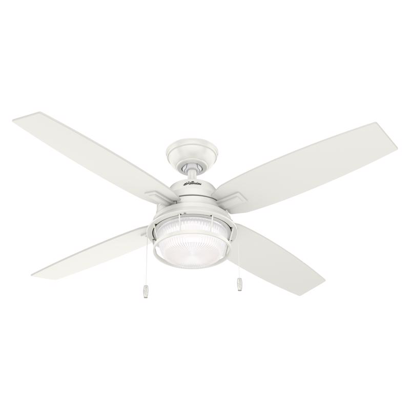 Hunter Fan Ocala 屋内＆屋外用シーリングファン ホワイト 52インチ (59240) 