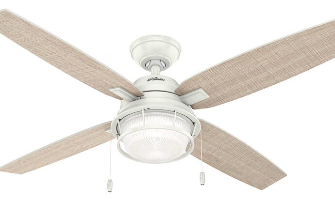 Hunter Fan Ocala 屋内＆屋外用シーリングファン ホワイト 52インチ (59240)