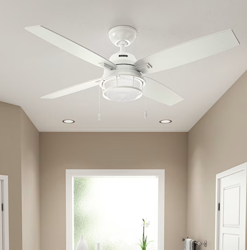 Hunter Fan Ocala 屋内＆屋外用シーリングファン ホワイト 52インチ (59240) 