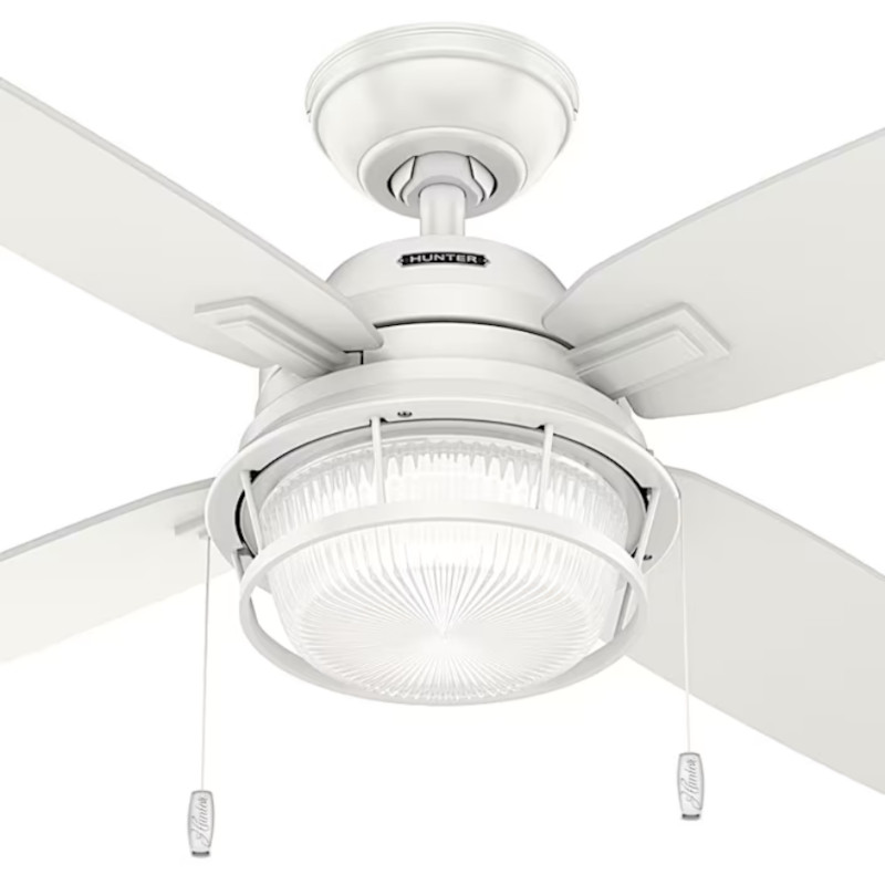 Hunter Fan Ocala 屋内＆屋外用シーリングファン ホワイト 52インチ (59240) 