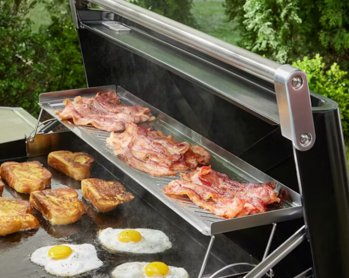 Weber 30インチ Slateグリドル用スティール製保温ラック