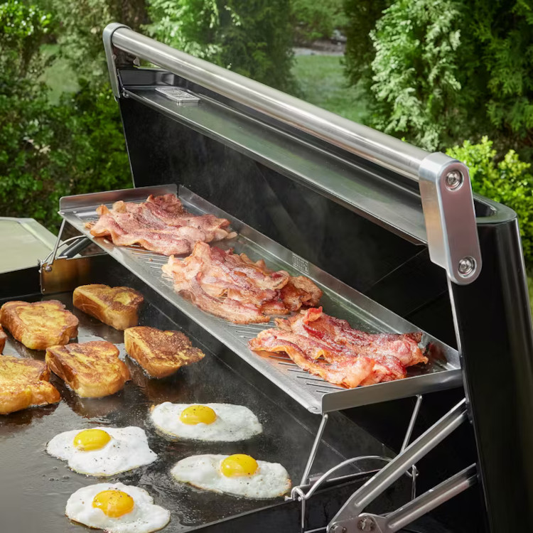 Weber 30インチ Slateグリドル用スティール製保温ラック