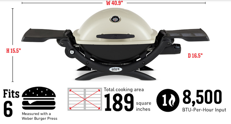 Weber Q1200 液体プロパングリル オレンジ (51190001)