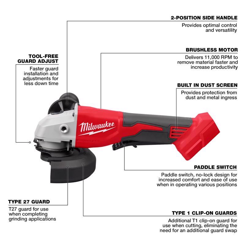 Milwaukee M18 カットオフ&アングルグラインダー 本体のみ (2686-20)