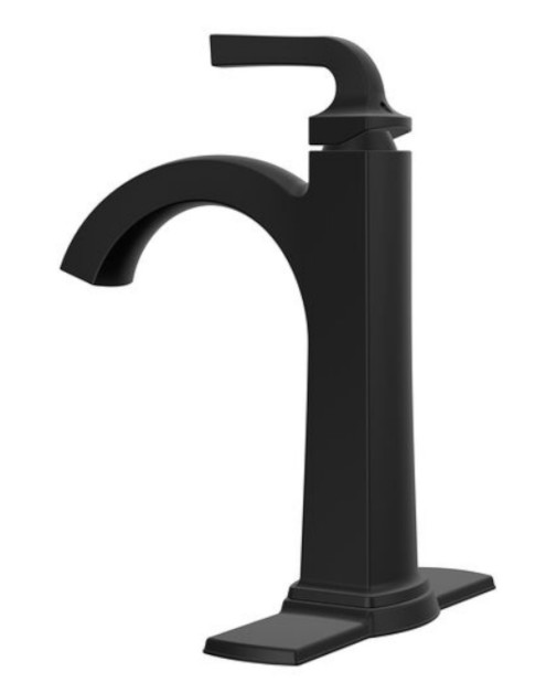 Delta Knoxville 1ハンドル式洗面台用蛇口 マットブラック (15854LF-BL)