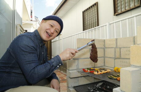 庭にバーベキューコンロをDIY｜耐火レンガで作るBBQコンロの作り方