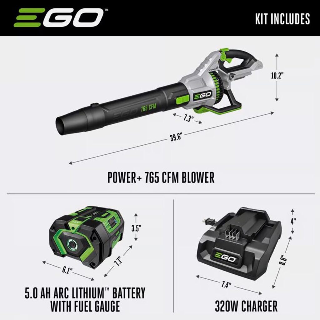 EGO POWER+ LB7654 56V 765 CFM コードレスリーフブロワー