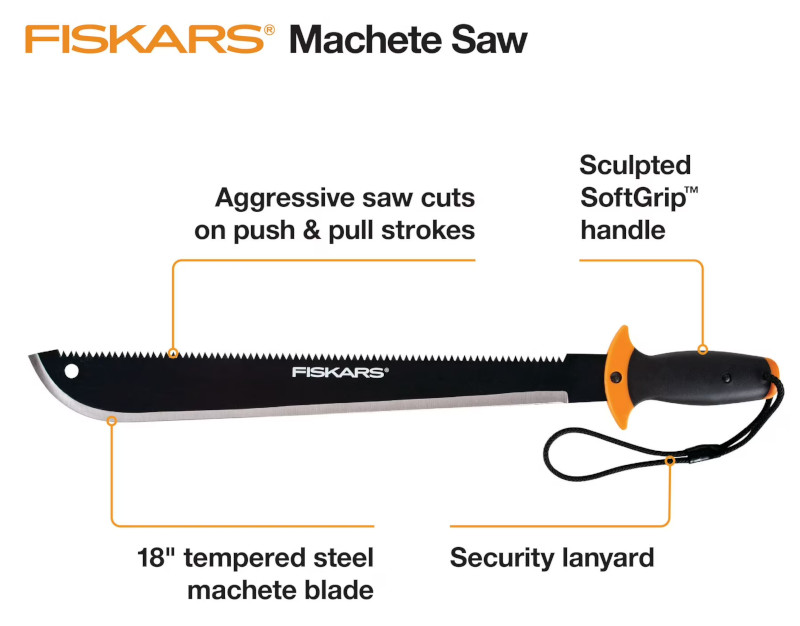 Fiskars 370500-1005 マチェットソー 18インチ|2WAYブレード・焼入れ鋼