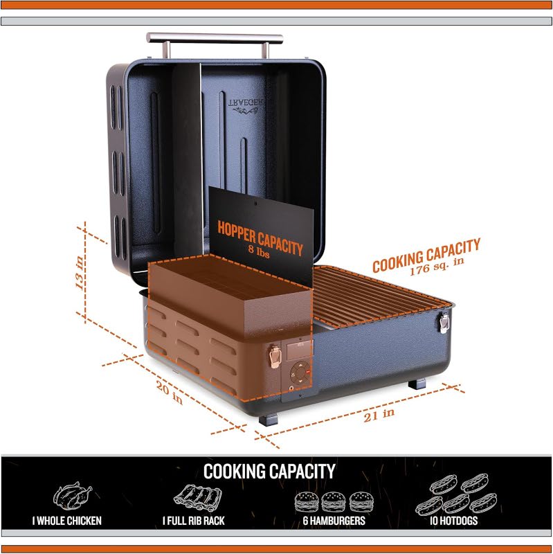 Traeger Ranger TFT18KLD|ポータブル・ペレットグリル&スモーカー